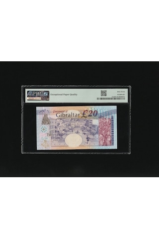 Pmg 67 Puan Epq Super Gem Unc Gibraltar Cebelitarık 20 Pound Pick 31a 2004 S/n Ccc 488154 Çil