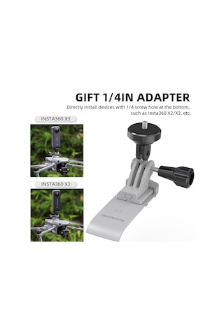 Sunnylıfe A3-gz695 Djı Air 3 Montaj Adaptörü Gopro/ınsta360 Spor Kamera Genişletme Montaj Aksesuarları