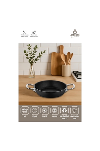 Dark Yanmaz Yapışmaz Titanyum Kaplama Sahan 22 Cm