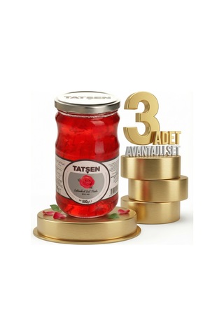Tatşen Cam Reçel Gül 3x800 Gr