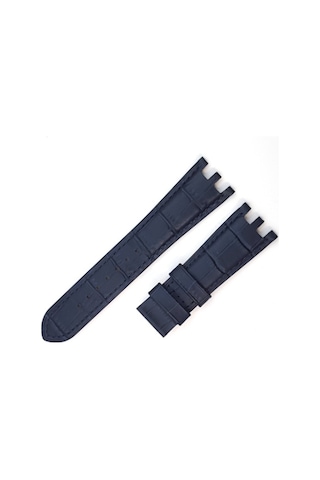 Versace Hakiki Deri Saat Kayşı Kordonu Lacivert 24 Mm