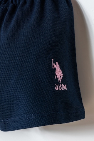 U.s. Polo Assn. Kız Bebek Pembe Şort Takım Usb3028-c-v2 Pembe