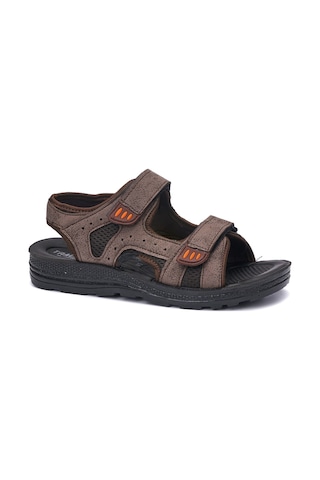 Günlük Unisex Kalın Anatomik Taban Cırtlı Ayarlanabilir Plaj Havuz Deniz Sandalet 037-337-183 Eski Kahve