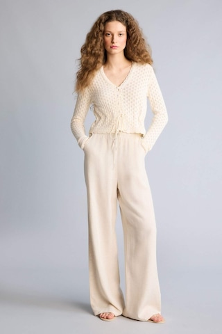Defacto Wıde Leg Cepli Yüksek Bel Standart Boy Keten Karışımlı Pantolon F5024ax26smbg155 Bej-bg155