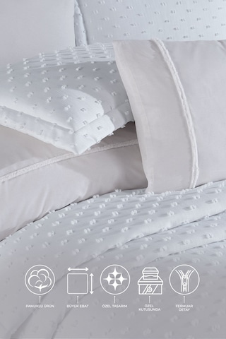 Elart Nora Çeyiz Paketi 7 Parça Krem Krem