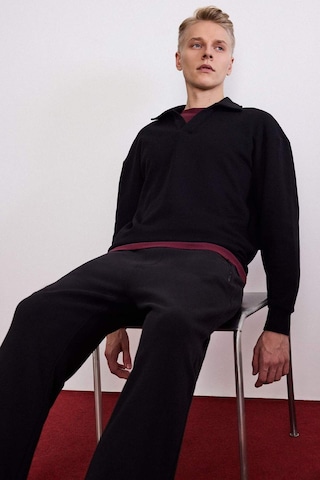 Defacto Boxy Fit Polo Yaka Sweatshirt G6475ax25wnbk81 Siyah-bk81