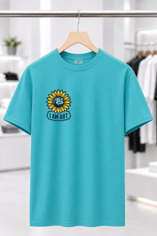 Bayloranzzo Van Gogh I Am Art %100 Pamuk Heavy Cotton Premium Kalite Unisex Tişört Su Yeşili