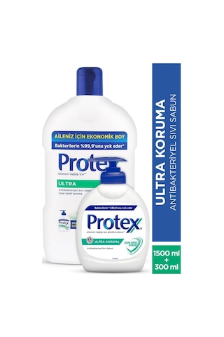 Protex Ultra Uzun Süreli Koruma Sıvı Sabun 1500 Ml + 300 Ml