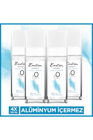 Emotion Ocean Fresh Pump Sprey Kadın Deodorant 4x100 Ml