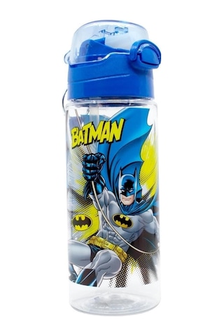 Wiggle 500ml Batman Pipetli Askılı Kilitlenebilir Su Matarası Lacivert