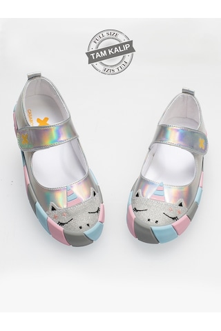 Unicorn 3d Hologram Kız Çocuk Sneakers-gri Gri