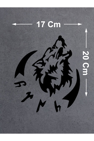 Kurt Ve Göktürkçe Türk Yazısı Gökbörü Sticker - Araba Oto Motosiklet Karavan Pickup Sticker 00758 20x17 Cm