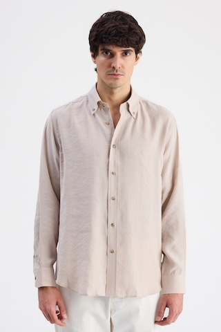 D'S Damat Ds Damat Comfort Bej Düz Gömlek 6hc020302304m