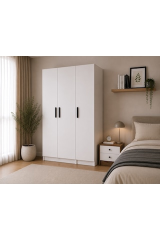 Gani Home Selen 3 Kapaklı Gardırop M-1 Modern Elbise Dolabı Suntalam