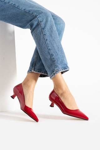 Lady Rugan Kadın Stiletto Topuklu Ayakkabı Kırmızı