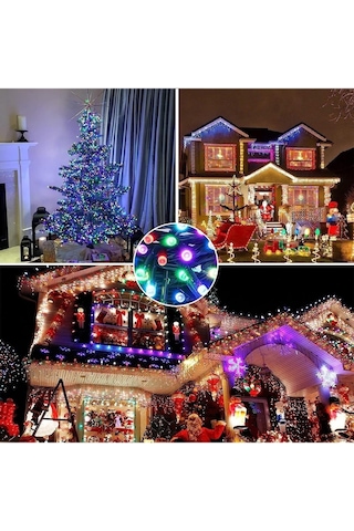 Rgb Renkli Işık Pirinç 10 Metre 100'lü Ledli Yılbaşı Ağaç Işık