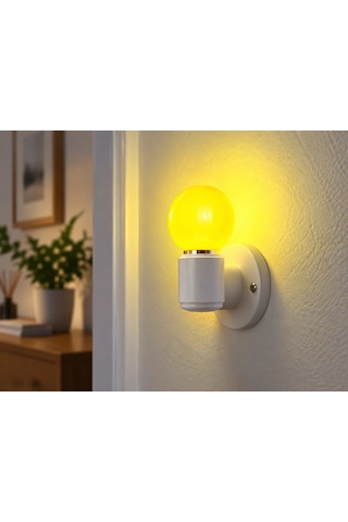 1 Adet Forest Fr 1810 1w Gece Ampulü Sarı Işık E27 Duy