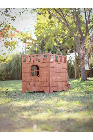 Mandu Ahşap Dublex Köpek Kulübesi Teraslı