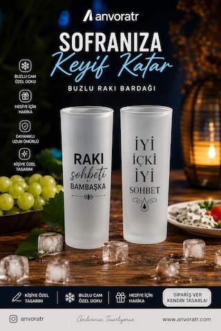 Kişiye Özel - Buzlu Rakı Bardağı