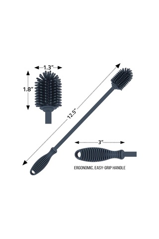 Silikon Şişe Fırçası Bir Fırça 12,5 İnç Şişe Temizleme Fırças