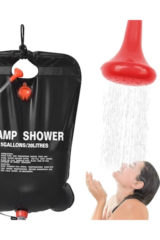 Güneş Enerjili Dış Mekan Duşu 20 Litre Dayanıklı Pvc Kamp Duş Sistemi 27cm