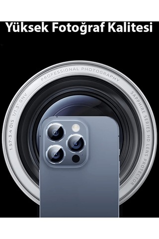Baseus Apple iPhone 15 Uyumlu -15 Plus İçin Sapphire Serisi Hd Cam Kamera Koru