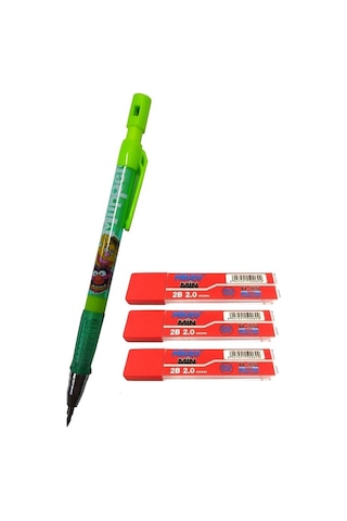 Versatil Kalem 2.0 MM Kalın Uçlu Yeşil ve Yedek Kalın Uç 2.0 MM Kırmızı 3 Adet