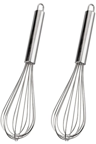 2'li Çelik Lüx Çırpıcı Set 25 Cm Krom
