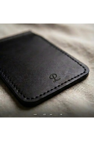 Parla Leather Cavana Hakiki Gerçek Deri Erkek Kadın Cüzdan Kartlık Siyah