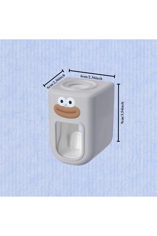 Elmpaly 2'li Rastgele Renk Duvar Askılı Otomatik Diş Macunu Sıkacağı Lazım Temizlik Banyo Aparatı 1