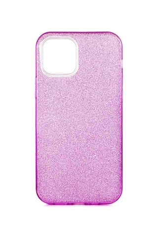 Apple Uyumlu iPhone 12 Pro Max Kılıf Zore Shining Silikon Mor