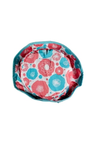 Kız Bebek Nar Çiçeği Turkuaz Çiçek Detaylı Şapka Nar Çiçeği