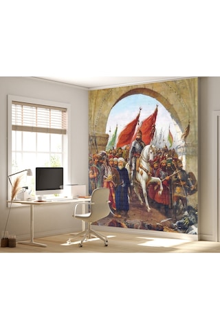 Fatih Sultan Mehmet İstanbul Kapılarında Poster Duvar Kağıdı Renkli