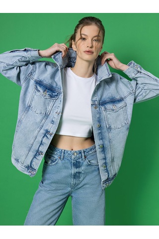 Loft Comfort Fit Kadın Ceket Denim
