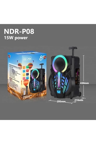 P-08 Bluetooth Hoparlör Kablosuz Tekerlekli Taşınabilir Kablosuz Speaker Toplantı Anfisi-133982