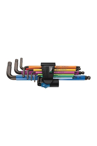 Wera 950 -9 Hex-Plus Hf Renkli Topbaş Alyan Set 05022210001