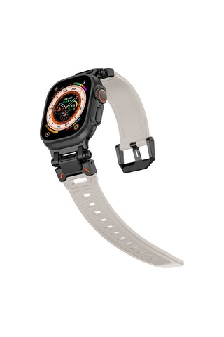 Watch 7 45mm Krd-101 Titanyum Metal Başlıklı Silikon Kordon