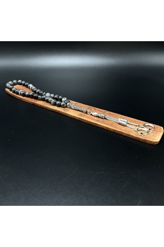 Sertifikalı Spektrolit 8mm 33lük Doğal Taş Tesbih