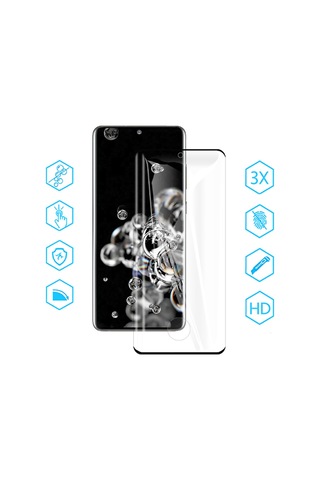 Zore Galaxy S21 Ultra Uyumlu Süper Pet Ekran Koruyucu Jelatin