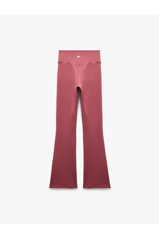 Koton Yüksek Bel Slim Fit Dikiş Detaylı Spor İspanyol Paça Tayt Gül Kurusu 7wak40230nk Gülkurusu