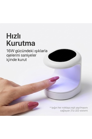 Mini Profesyonel Kalıcı Oje Kurutucu - 16w Güçlü Led
