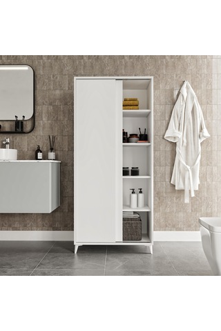 Sürgülü Çok Amaçlı Banyo Dolabı - Tamamı 1. Kalite Mdf Beyaz
