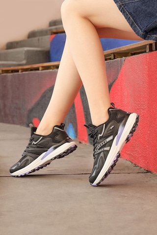 Jump 29940 Siyah - Mor Kadın Sneaker Günlük Spor Ayakkabı