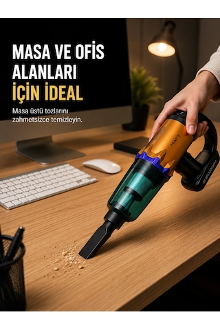 Zenvia Kablosuz Araç Süpürgesi Yıkanabilir Filtreli Taşınabilir El Tipi Süpürge Znv2026