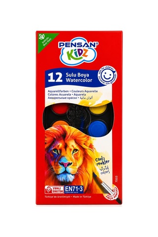 Pensan Kidz 4 Lü Boyama Seti 12 Renk Keçeli Kalem Pastel Sulu Boya Kuru Boya Okul Seti Çok Renkli