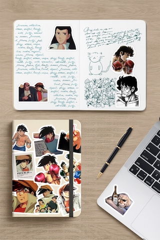 Ashita No Joe Tomorrow's Joe Anime Telefon Laptop Bullet Journal Sticker Paketi 22 Adet Çok Renkli