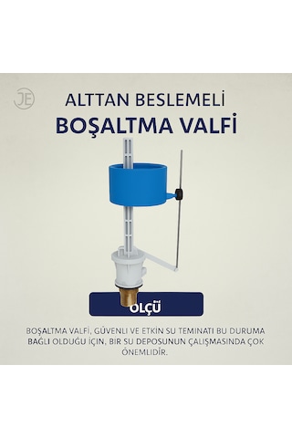 Klozet Rezervuar İç Takım Flatörü Sessiz Dolum, Yüksek Uyumlulu Beyaz