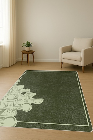 Modern Desenli Dijital Baskı Kaymaz Taban Halı H0954 Renkli