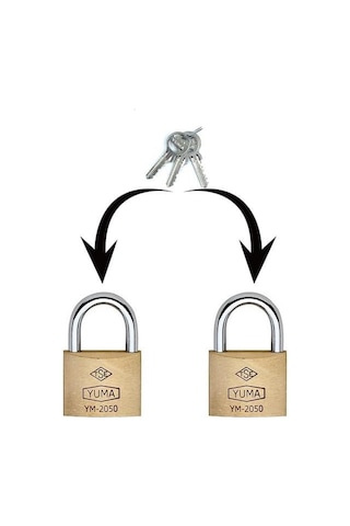 Yuma Pirinç Asma Kilit Birbirini Açar 50 Mm-772 5