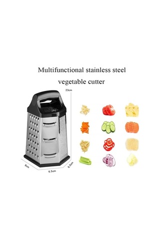 Pazly Taraflı Sebze Rende Paslanmaz Kutusu Gümüş Fonksiyonlu Çok Çelik Beyaz 6 - Oi Beyaz - Gümüş